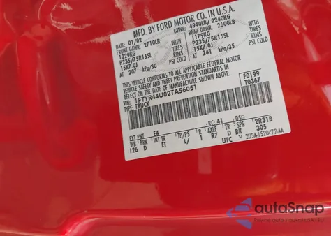 2002 Ford Ranger Edge/Tremor/Xlt z USA, uszkodzony, nr VIN 1FTYR44U02TA56051